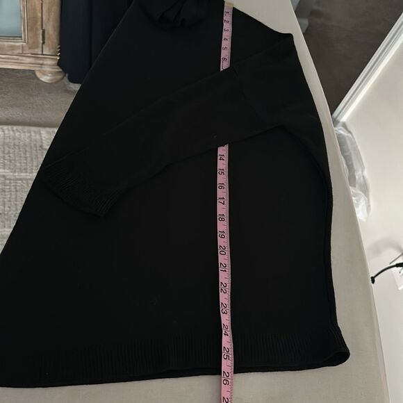 EILEEN FISHER Italian Merino Wool Turtleneck Neck Asymmetrical Knit Sweater S - Picture 9 of 11